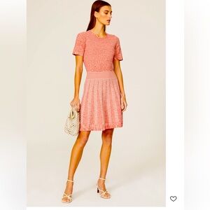 Shoshanna coral rib kit dress